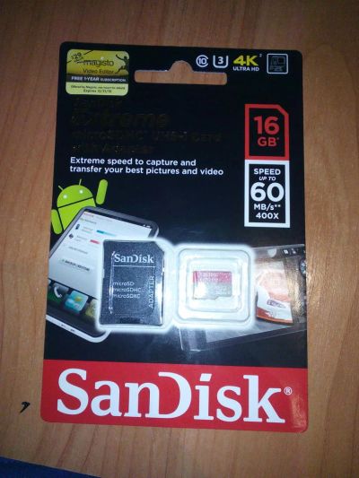 Лот: 6346789. Фото: 1. Новая карта памяти microSD Sandisk... Карты памяти