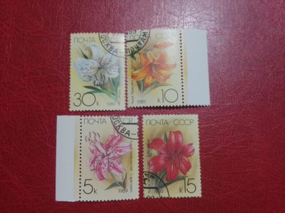 Лот: 20014734. Фото: 1. 1989 г, флора цветы лилии, серия... Марки