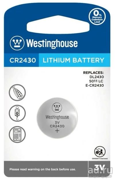 Лот: 18299882. Фото: 1. Батарейка Westinghouse CR2430... Батарейки, аккумуляторы, элементы питания