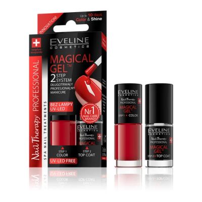 Лот: 11376540. Фото: 1. Eveline Magical Gel Двухфазная... Лак для ногтей