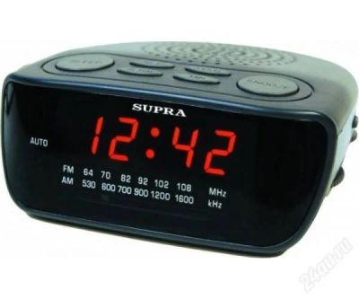 Лот: 2560087. Фото: 1. Часы с радиоприемником SUPRA SA-36FM... Часы настенные, настольные