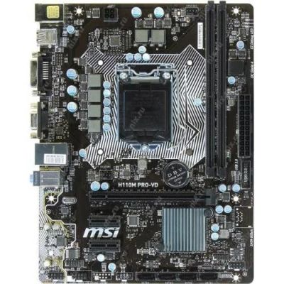 Лот: 11873223. Фото: 1. Материнская плата MSI H110M PRO-VD... Материнские платы