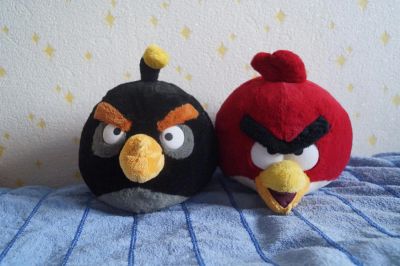 Лот: 7576694. Фото: 1. птицы angry birds 2 штуки. Мягкие