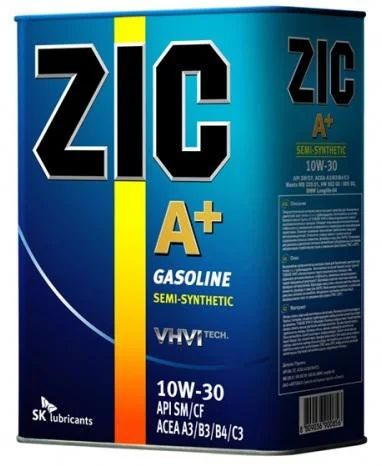 Лот: 4759397. Фото: 1. ZIC A Plus 10w30, 4л п/с бенз. Масла, жидкости