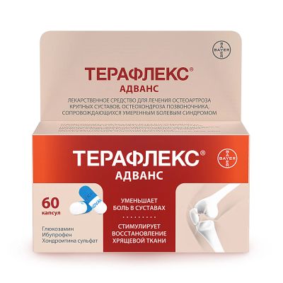 Лот: 23716126. Фото: 1. Терафлекс адванс капс. №60. Лекарства