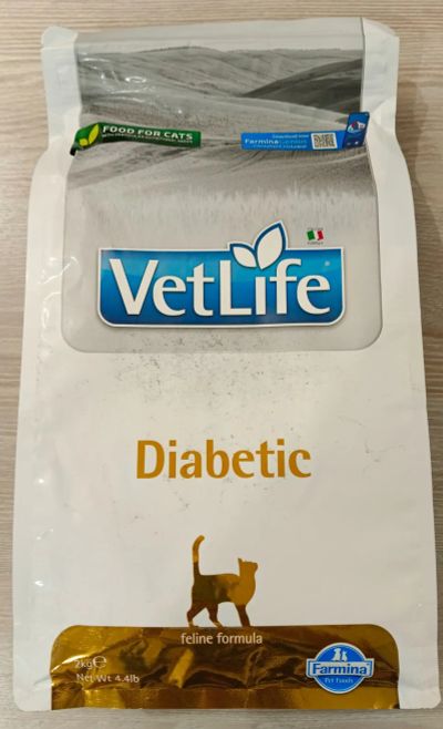 Лот: 25735628. Фото: 1. Корм кошачий Farmina VetLife Diabetic. Корма