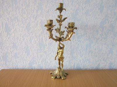 Лот: 19167349. Фото: 1. Канделябр бронзовый. Предметы интерьера и быта