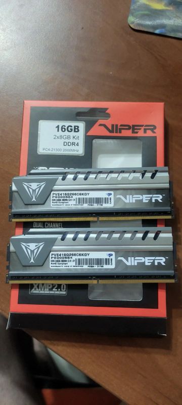 Лот: 17221905. Фото: 1. Модуль памяти patriot Viper PVE416G266C6KGY. Оперативная память