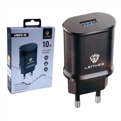 Лот: 22148182. Фото: 1. СЗУ LENYES LCH075-EU 1USB 10W... Зарядные устройства, блоки питания, адаптеры сетевые для смартфонов