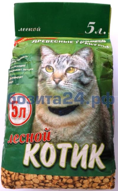 Лот: 5055497. Фото: 1. Наполнитель "Котик Лесной" 5 л... Миски, лотки, наполнители