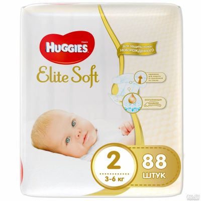 Лот: 13771986. Фото: 1. Подгузники Huggies Elite Soft... Детская гигиена