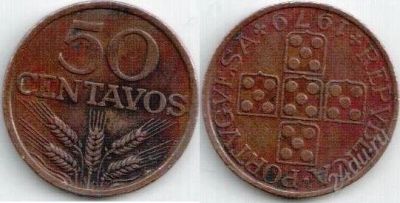 Лот: 1492816. Фото: 1. 50 центаво Португалия - с рубля. Европа