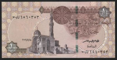 Лот: 11568218. Фото: 1. Египет банкнота 1 фунт 2016 год... Африка