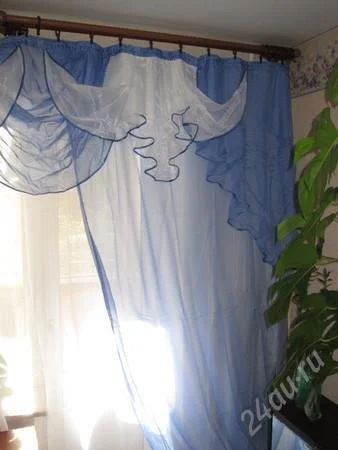 Лот: 1367284. Фото: 1. Комплект штор с тюлем "Ангелина... Шторы, тюль