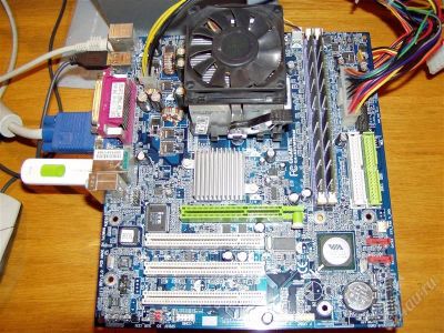 Лот: 2355241. Фото: 1. ga-k8vm800m rev.2 (socket 754... Материнские платы