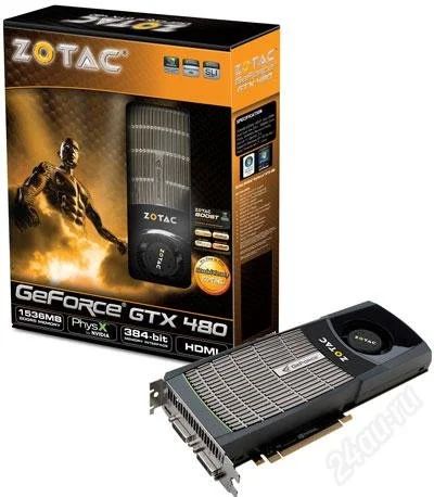 Лот: 1209773. Фото: 1. Zotac Geforce GTX 480. Видеокарты