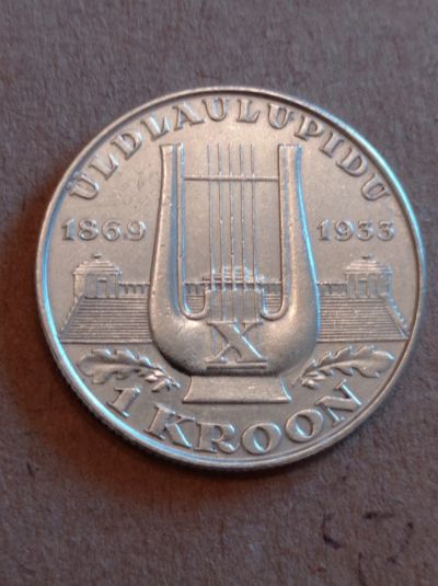 Лот: 25857024. Фото: 1. 1 крона 1933 г. Эстония. Лира... Страны СНГ и Балтии
