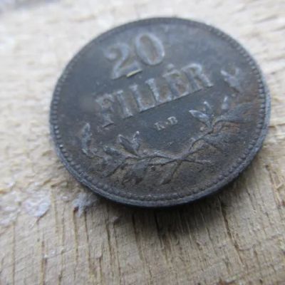 Лот: 24680575. Фото: 1. Монета 20 филлер Венгрия 1917... Европа