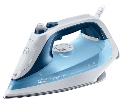 Лот: 11054357. Фото: 1. Утюг Braun SI7062BL голубой. Утюги, парогенераторы, отпариватели