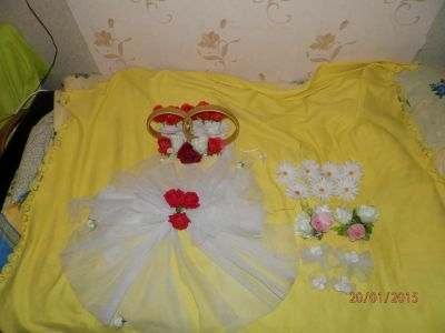 Лот: 4984445. Фото: 1. Свадебные украшения на 2 машины... Другое (свадебная мода)
