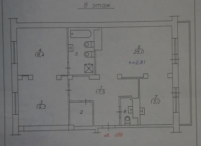 Лот: 6923651. Фото: 1. 3-к квартира, 112 м2, 8/10 эт... Квартиры, студии