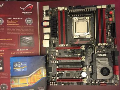 Лот: 7041411. Фото: 1. Комплект: ASUS Rampage IV Extreme... Материнские платы