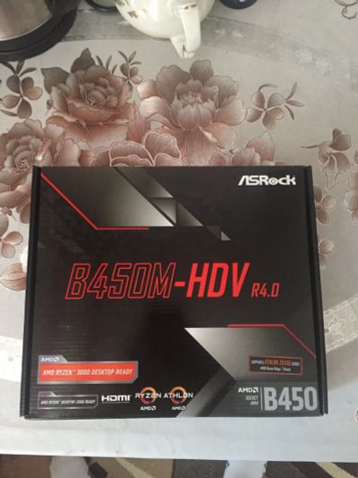 Лот: 17287550. Фото: 1. Материнская плата asrock b450m. Материнские платы
