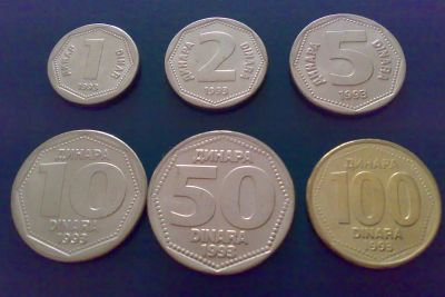 Лот: 8597534. Фото: 1. Югославия 6 монет 1993. Европа