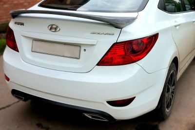 Лот: 6207392. Фото: 1. Спойлер, Hyundai Solaris, 2011-2015... Детали тюнинга