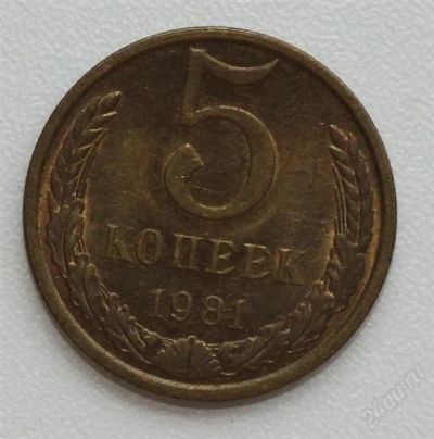 Лот: 2890975. Фото: 1. 5 копеек СССР 1981. Россия и СССР 1917-1991 года