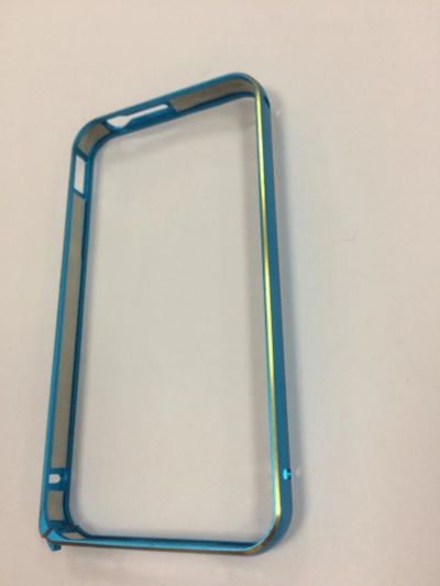 Лот: 9878501. Фото: 1. Бампер iPhone 4/ 4S Металл Синий... Чехлы, бамперы