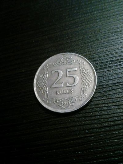 Лот: 11459196. Фото: 1. Монета 25 куруш. Турция 2011 г... Европа