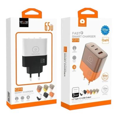 Лот: 25795131. Фото: 1. СЗУ WUW C215 1A2C QC3.0PD 65W... Зарядные устройства, блоки питания, адаптеры сетевые для смартфонов