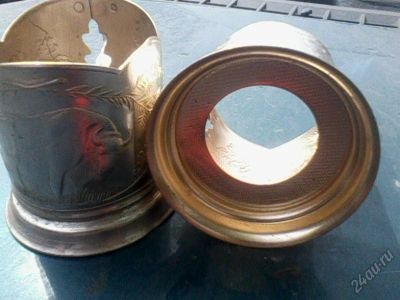 Лот: 5579594. Фото: 1. пара алюминиевых подстаканников... Предметы интерьера и быта
