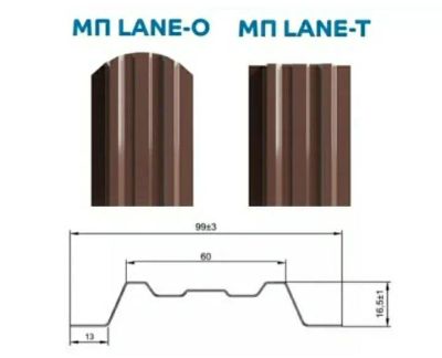 Лот: 20592122. Фото: 1. Штакетник металлический Lane. Фасадные материалы, сайдинг