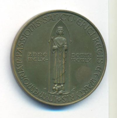 Лот: 20671875. Фото: 1. Швеция 1960 Медаль Эрик IX Святой... Памятные медали
