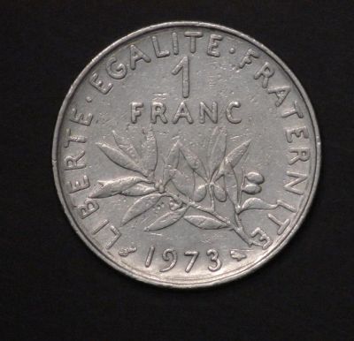 Лот: 3950324. Фото: 1. 1 франк. Фанция. 1973 г. Состояние... Европа