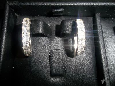 Лот: 2343355. Фото: 1. Серьги (серебро) бу. Серьги, каффы