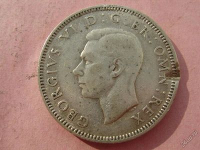 Лот: 5551389. Фото: 1. Шиллинг 1942 серебро. Великобритания и острова