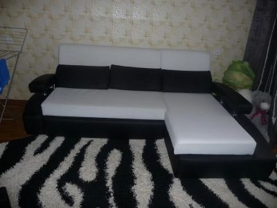 Лот: 3840014. Фото: 1. диван из стрейч кожи (искуств... Диваны