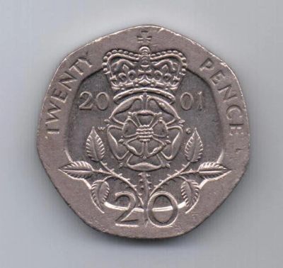 Лот: 7787336. Фото: 1. Великобритания 20 пенсов, 2001. Великобритания и острова