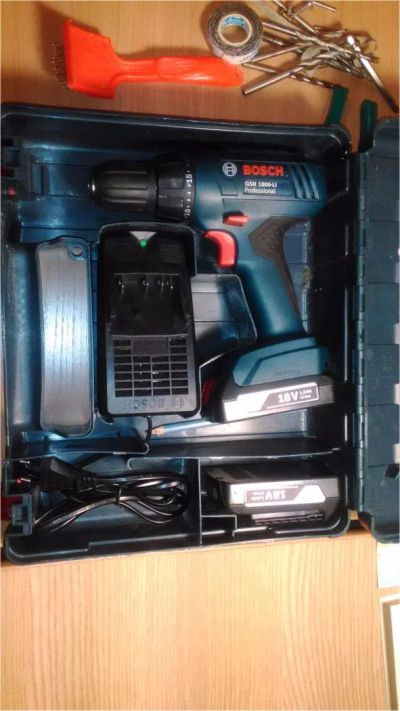 Лот: 8497275. Фото: 1. Шуруповерт Bosch GSR 1800-LI Professional... Электроинструмент