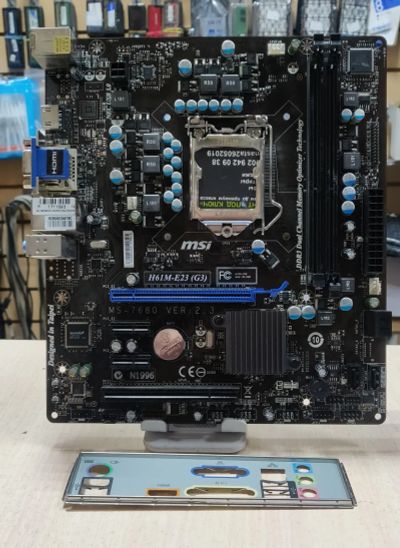 Лот: 21059848. Фото: 1. Мат. плата MSI H61M-E23-G3/mATX... Материнские платы