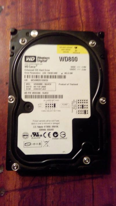 Лот: 7730902. Фото: 1. Жёсткий western digital 80gb. Жёсткие диски (HDD)