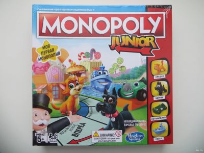 Лот: 13307471. Фото: 1. Монополия Junior. Hasbro. Новая... Детские настольные игры