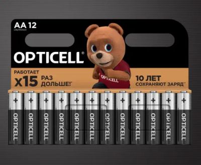 Лот: 21327375. Фото: 1. Батарейка Opticell Basic AA пальчиковая... Батарейки, аккумуляторы, элементы питания