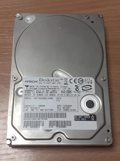 Лот: 20629112. Фото: 1. 200gb 3.5" SATA. HDD жесткий диск... Жёсткие диски