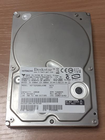 Лот: 20629112. Фото: 1. 200gb 3.5" SATA. HDD жесткий диск... Жёсткие диски (HDD)