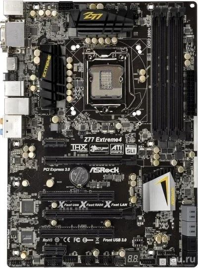 Лот: 10128459. Фото: 1. Материнская плата ASRock Z77 Extreme4... Материнские платы