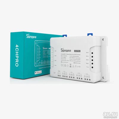 Лот: 11694555. Фото: 1. 4х канальное WiFi реле Sonoff... Автоматы, пакетники, предохранители